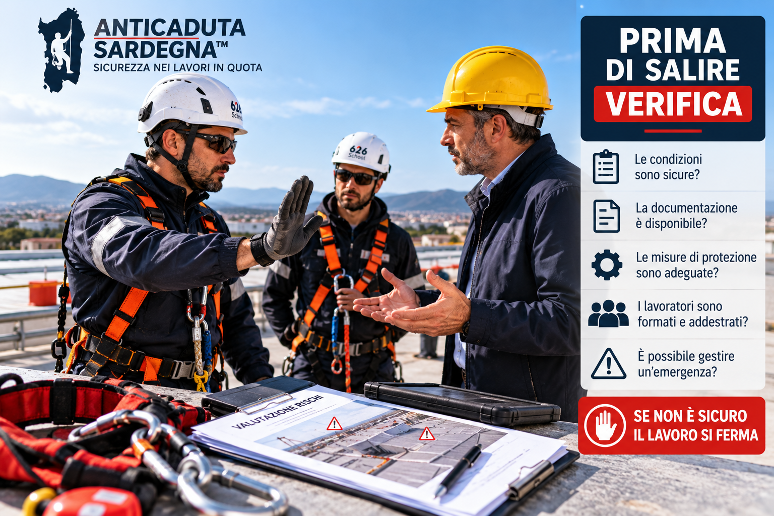Il committente ti chiede di salire sul tetto. Puoi fermare il lavoro se non è sicuro?
