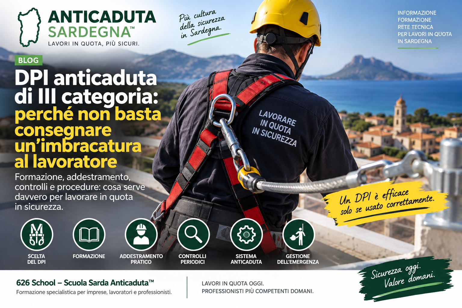 DPI anticaduta di III categoria: perché non basta consegnare un’imbracatura al lavoratore