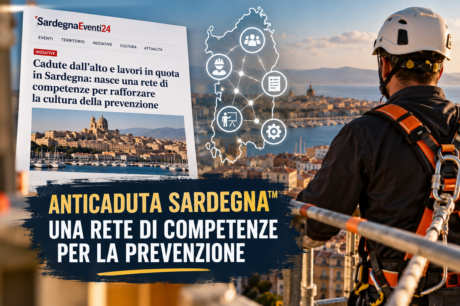 La prevenzione delle cadute dall’alto entra nel dibattito regionale: SardegnaEventi24 racconta Anticaduta Sardegna™